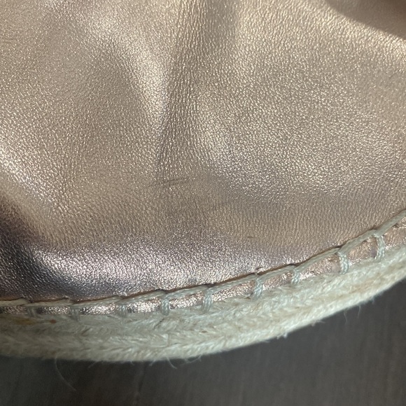 Sam EDELMAN Carrin Metallic Platform Slip On Espadrille Sz 9 Rose Gold - Picture 5 of 5